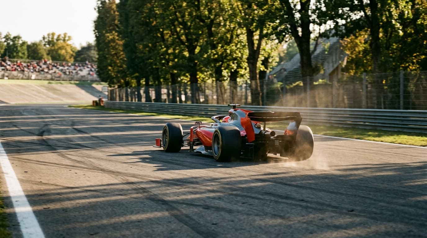 FIA Confirms Four Active Aero Straight Mode Zones for Monza, door AI gegenereerde afbeelding