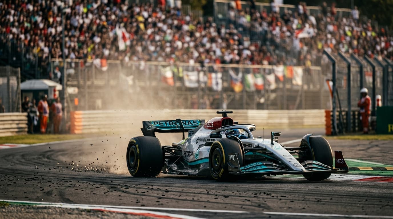 Kimi Antonelli Charges to Stunning Italian GP Victory at Monza, door AI gegenereerde afbeelding