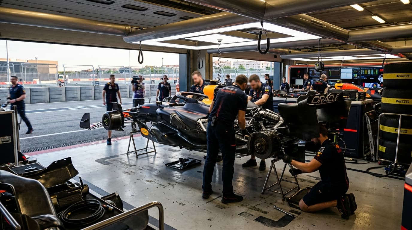 Formula 1 Prepares for Historic Madrid Debut at Madring, door AI gegenereerde afbeelding