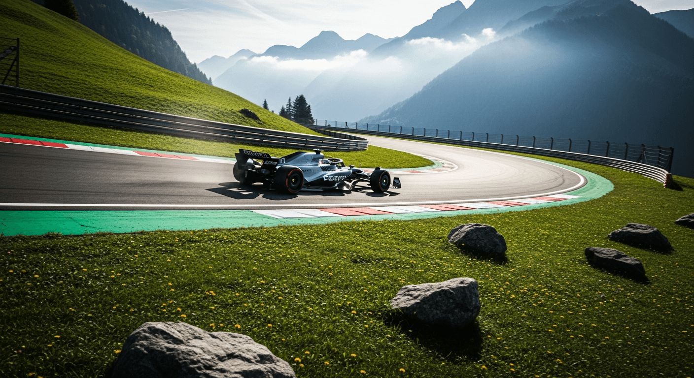 George Russell Wins Austrian Grand Prix, Moves to Second in Title Fight, AI-generated image
