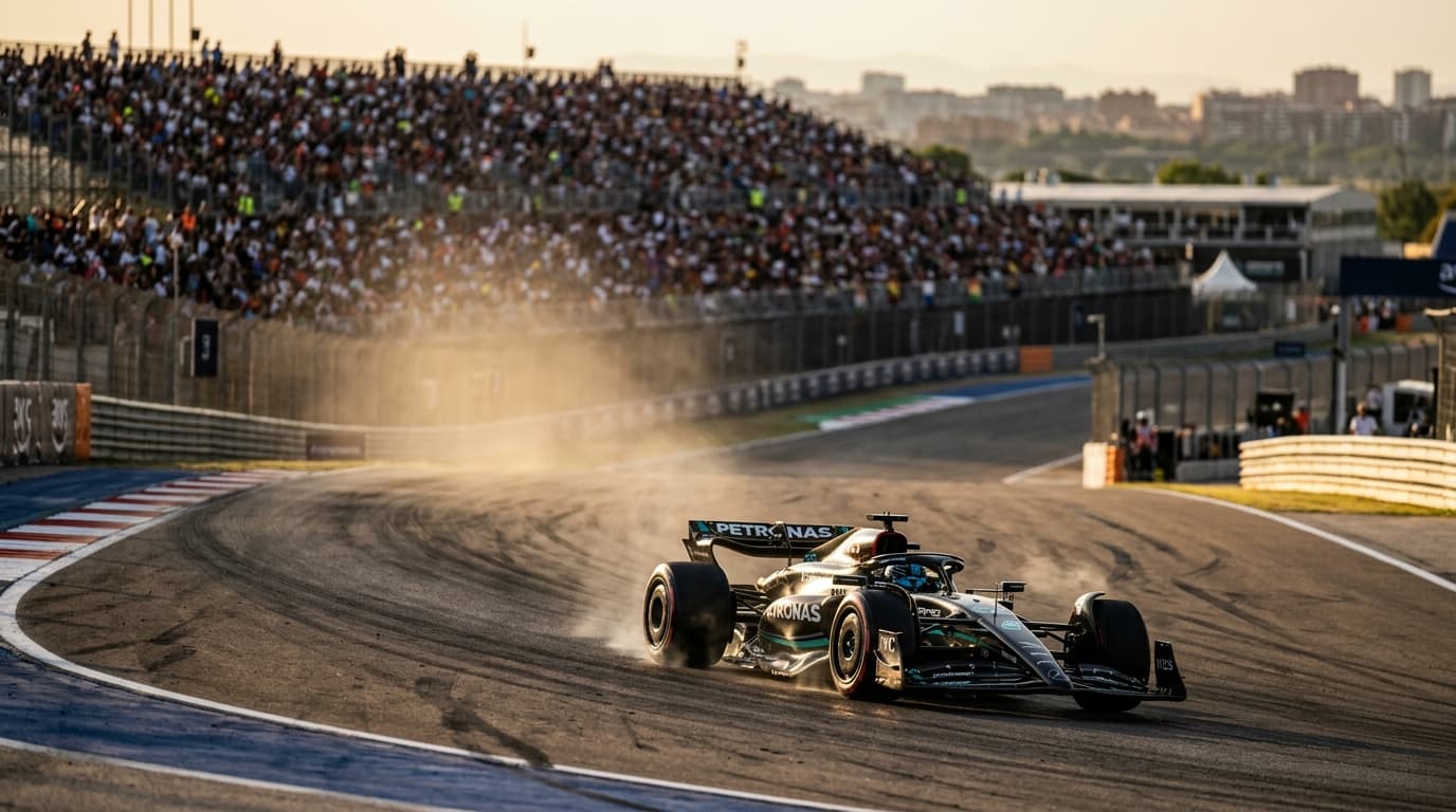 Antonelli Triumphs in Madrid in Inaugural Spanish Grand Prix, AI-generated image