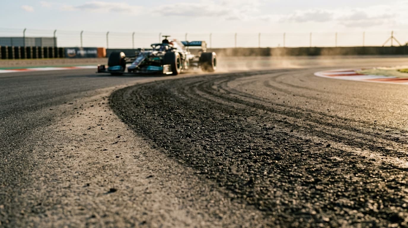 F1 Track Evolution Explained: How Circuit Grip Changes Lap Times, AI-generated image