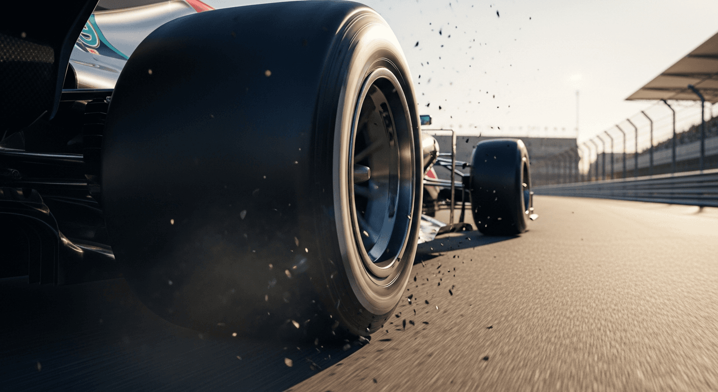 Mastering F1 Tyre Strategy: Speed, Longevity, and the Chess Match, AI-generated image