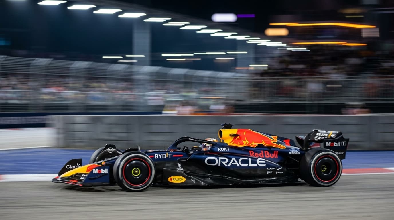 Singapore GP: Verstappen Dominates Marina Bay Sweep, KI-generiertes Bild