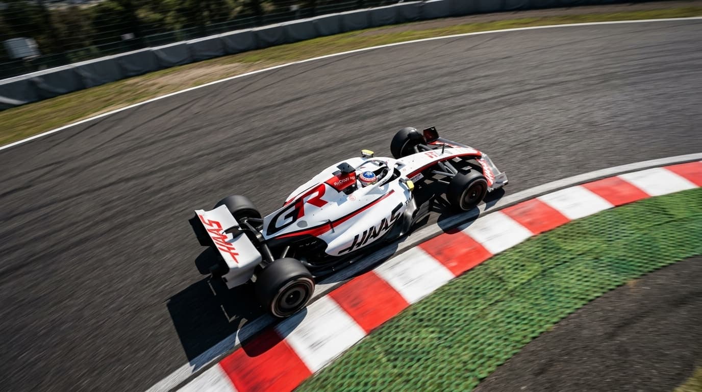 Haas Confirms Rafael Câmara for 2027 to Replace Esteban Ocon, AI-generated image