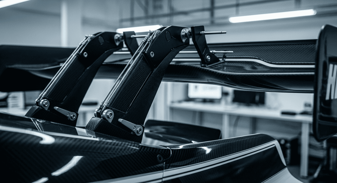FIA Launches Technical Inquiry into Red Bull Rear Wing Assembly, AI-generated image