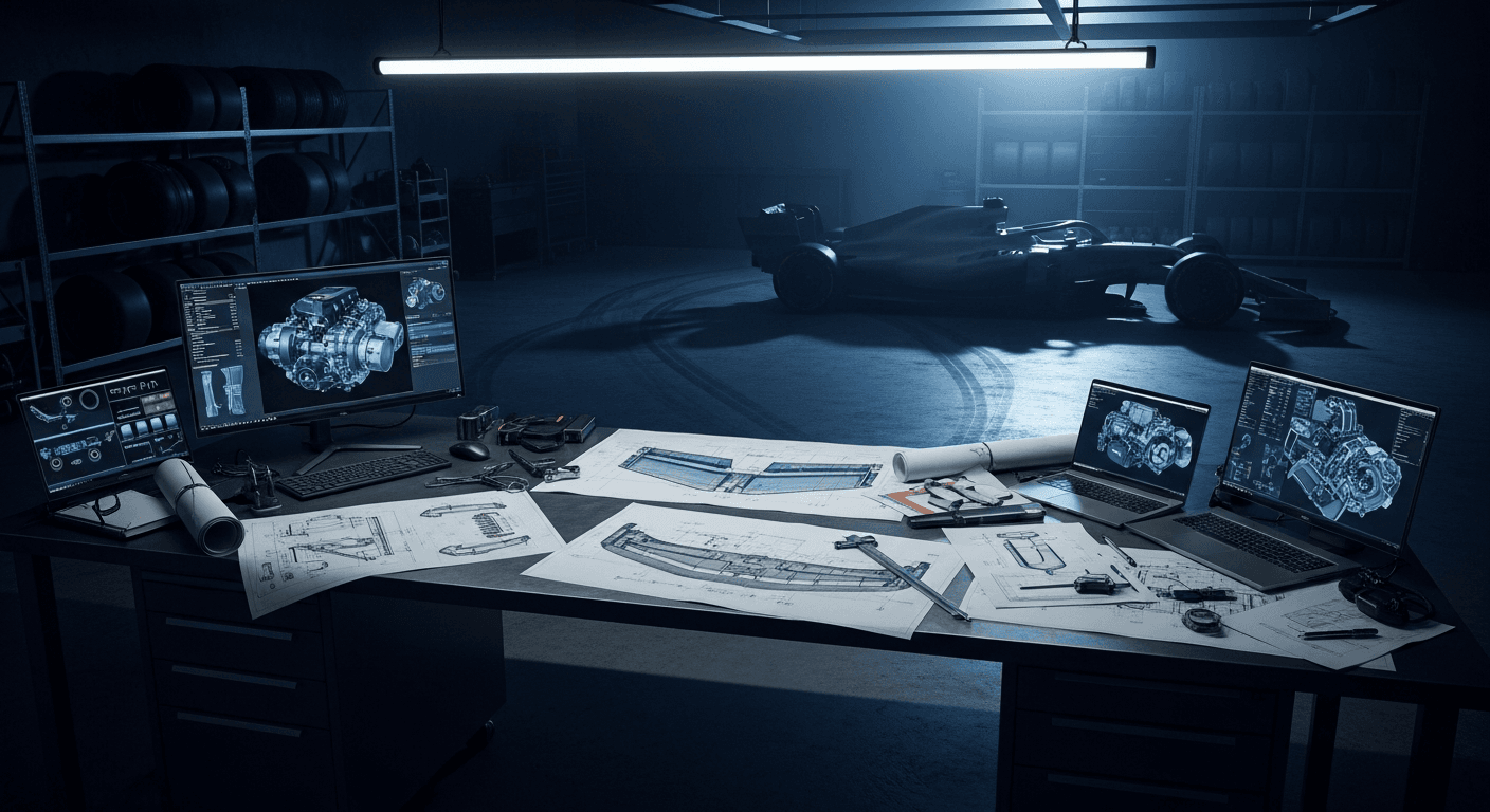 Adrian Newey Admits to Development Failures at Aston Martin, AI-generated image