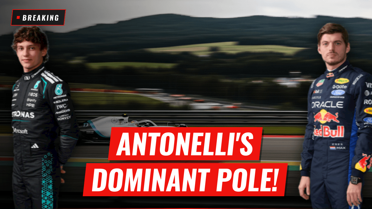 Antonelli Takes Dominant Pole at Spa as Mercedes Stuns Red Bull, door AI gegenereerde afbeelding